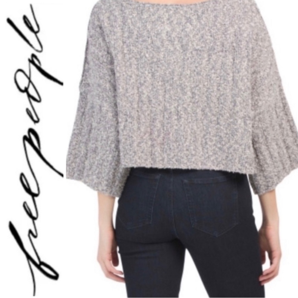 🥳 HOST PICK 🎉 FREE PEOPLE Good Day Pullover Cropped Sweater Large NWT 💫✨